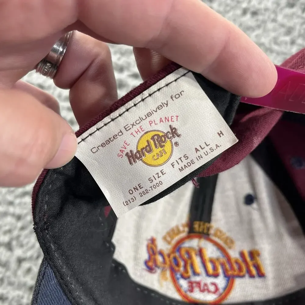 VINTAGE HARD ROCK CAFE LAS VEGAS HAT CAP SNAPBACK USA MADE ADJUSTABLE ONE SIZE